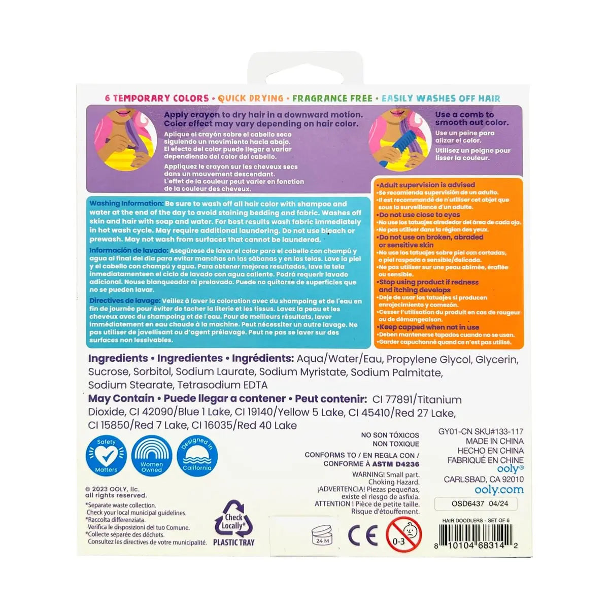 Hair Doodlers Hair Crayons OOLY