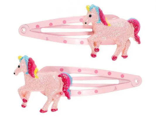 Hairclip Angel, unicorn light pink (2 pcs/card) Souza