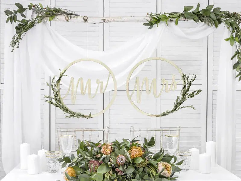 Hanging decoration Mr Mrs, 38cm Partydeco
