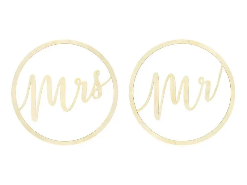 Hanging decoration Mr Mrs, 38cm Partydeco
