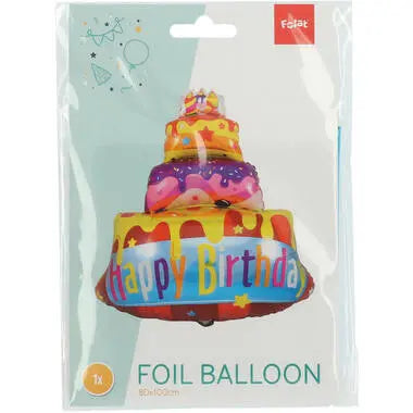 Happy Birthday Cake Foil Balloon - 67x73 cm Folat
