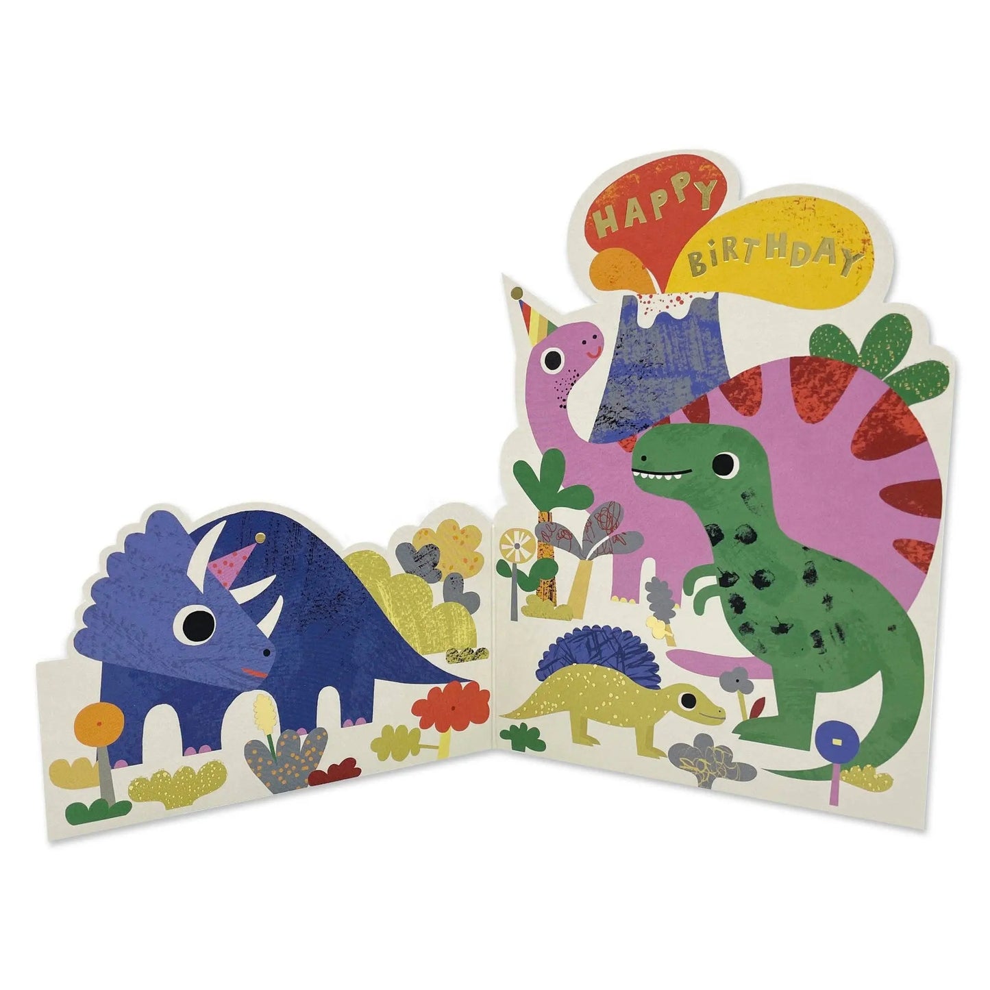 Happy Birthday - Have a dino-mite day childrens card (FAN10) Raspberry Blossom