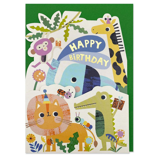 'Happy Birthday - Have a roaring day' childrens birthday card Raspberry Blossom
