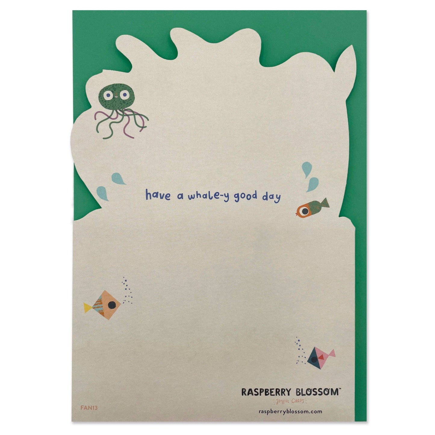 Happy Birthday - Have a whale-y good day children's (FAN13) Raspberry Blossom