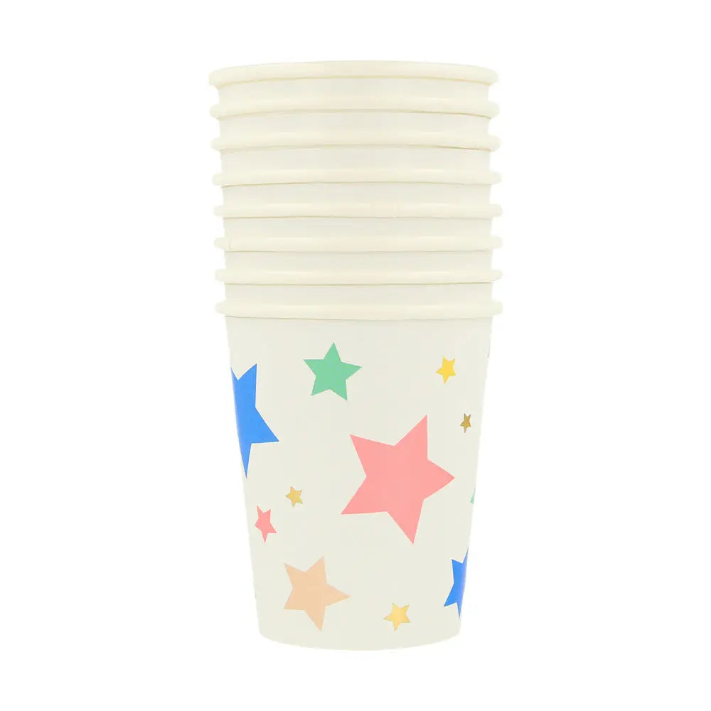 Happy Birthday Stars Cups (x 8) Meri Meri