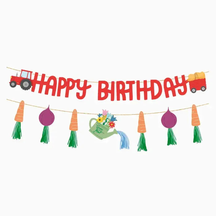 Happy Birthday garland - farm 4mts Oh yeah!