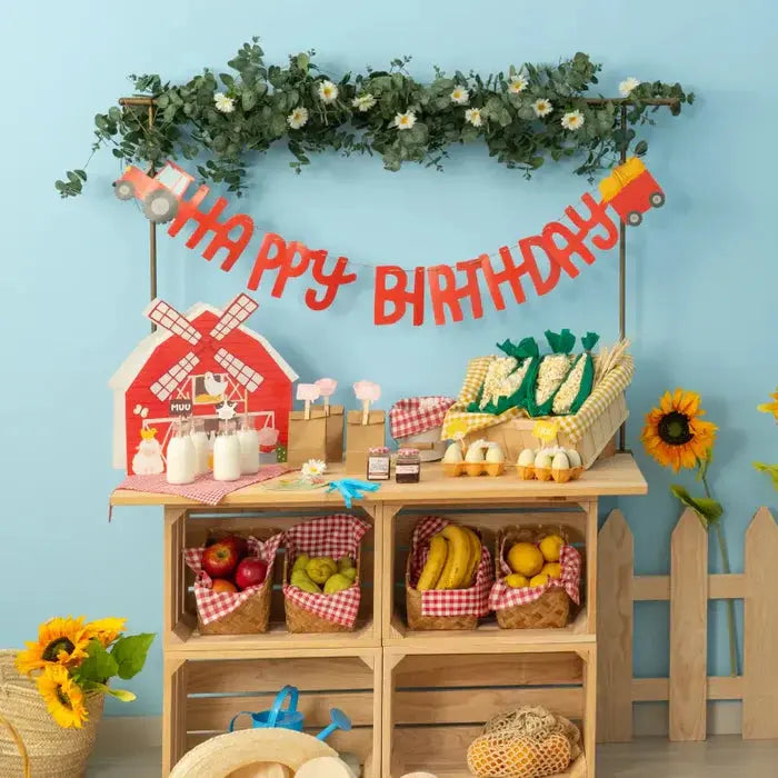 Happy Birthday garland - farm 4mts Oh yeah!