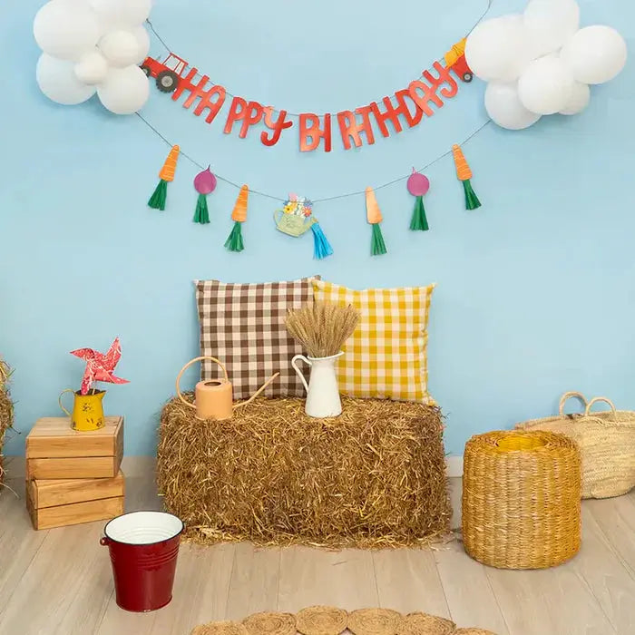 Happy Birthday garland - farm 4mts Oh yeah!