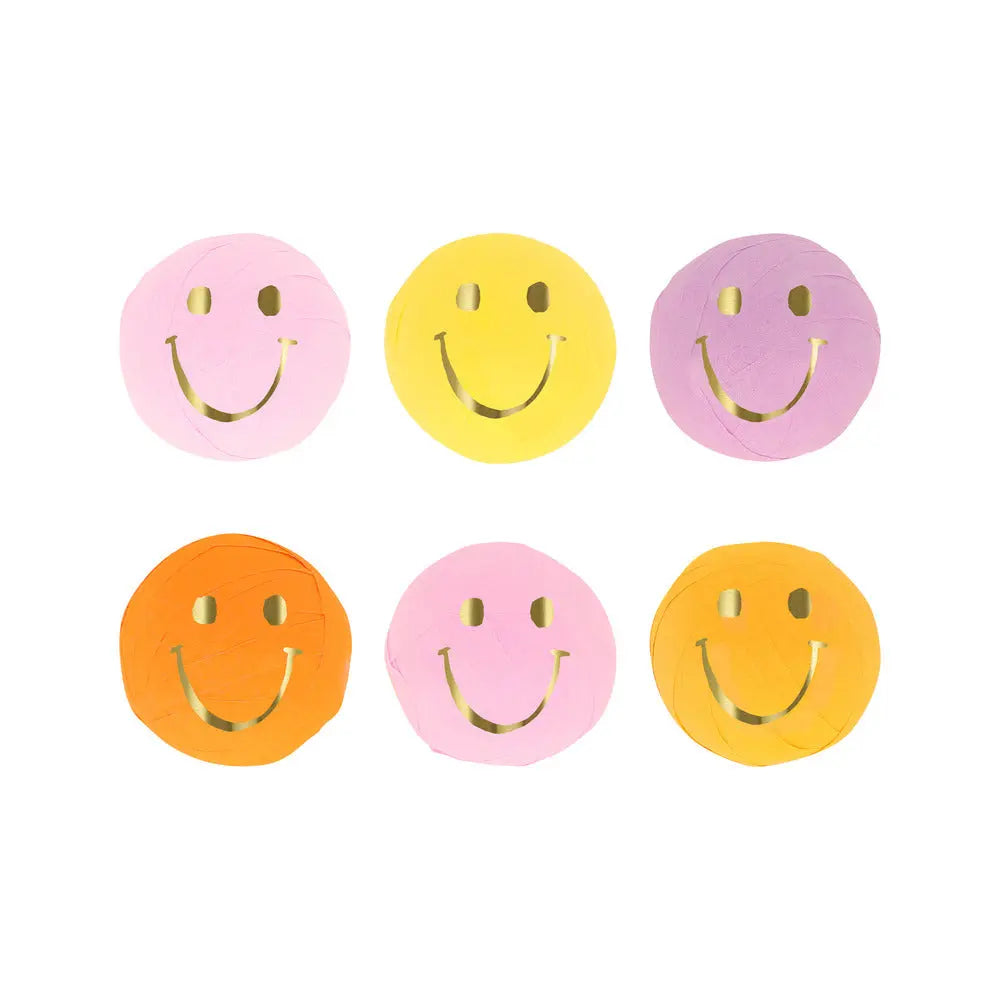 Happy Face Icons Surprise Balls (x 6) Meri Meri