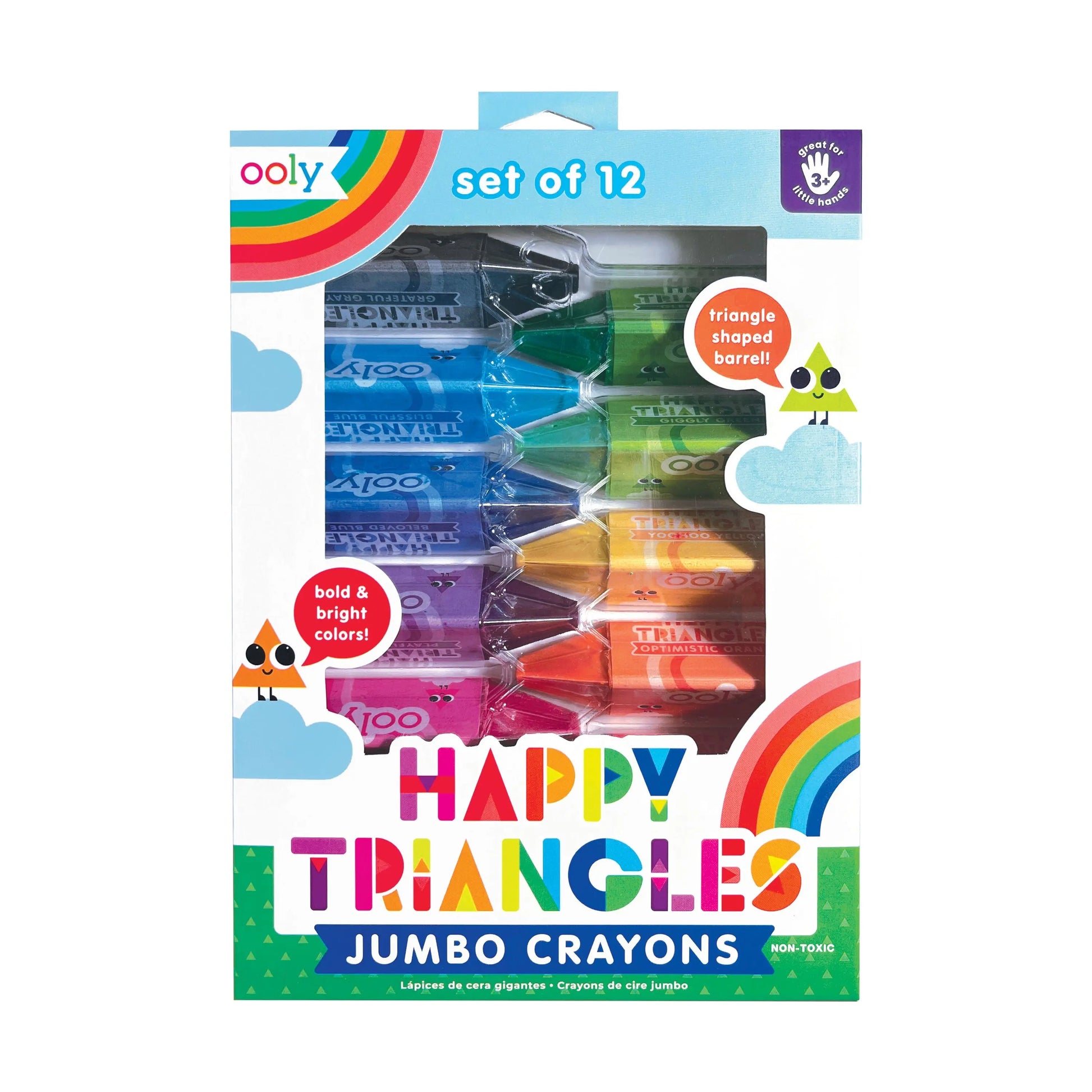 Happy Triangles Jumbo Crayons OOLY