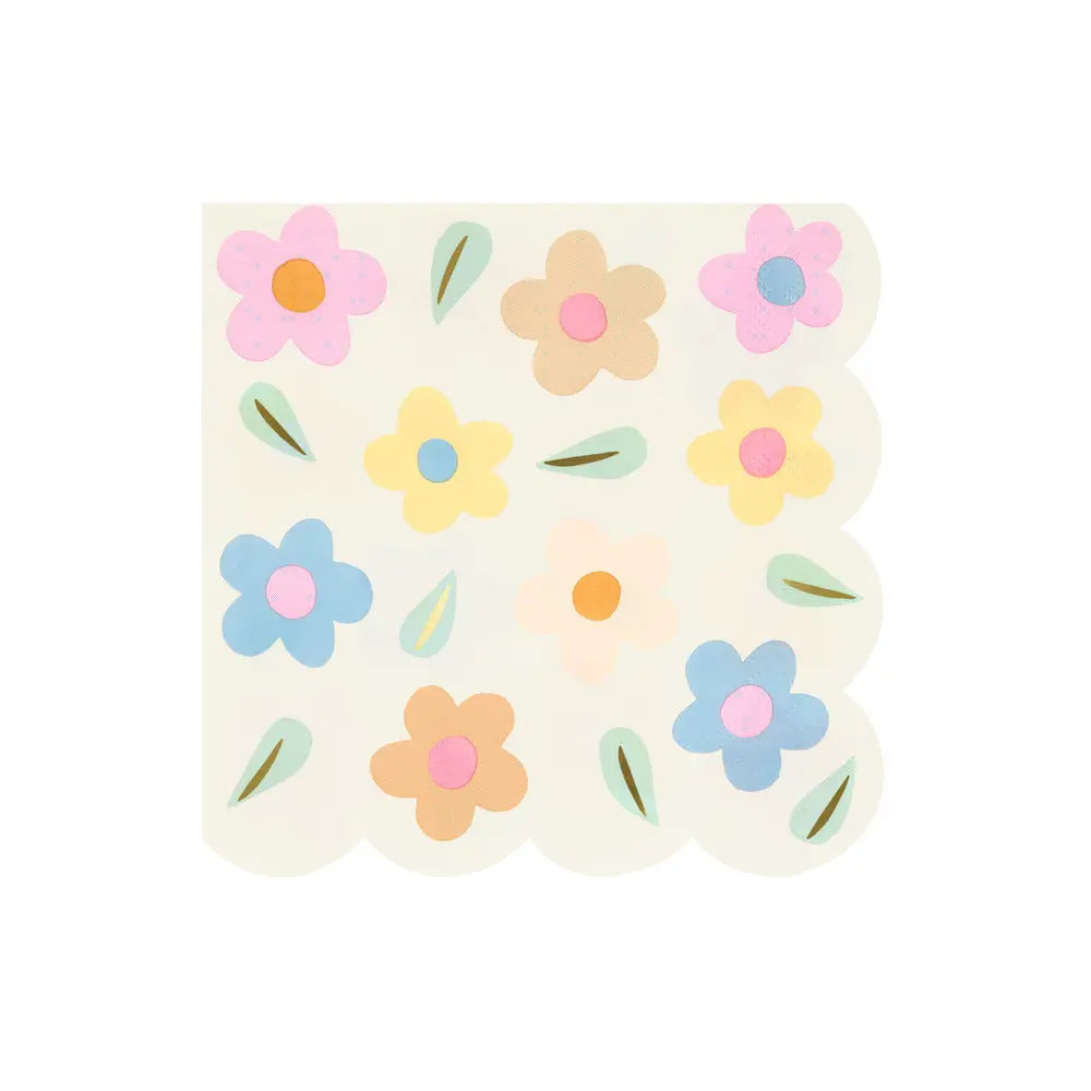 Happy flowers napkins L Meri Meri