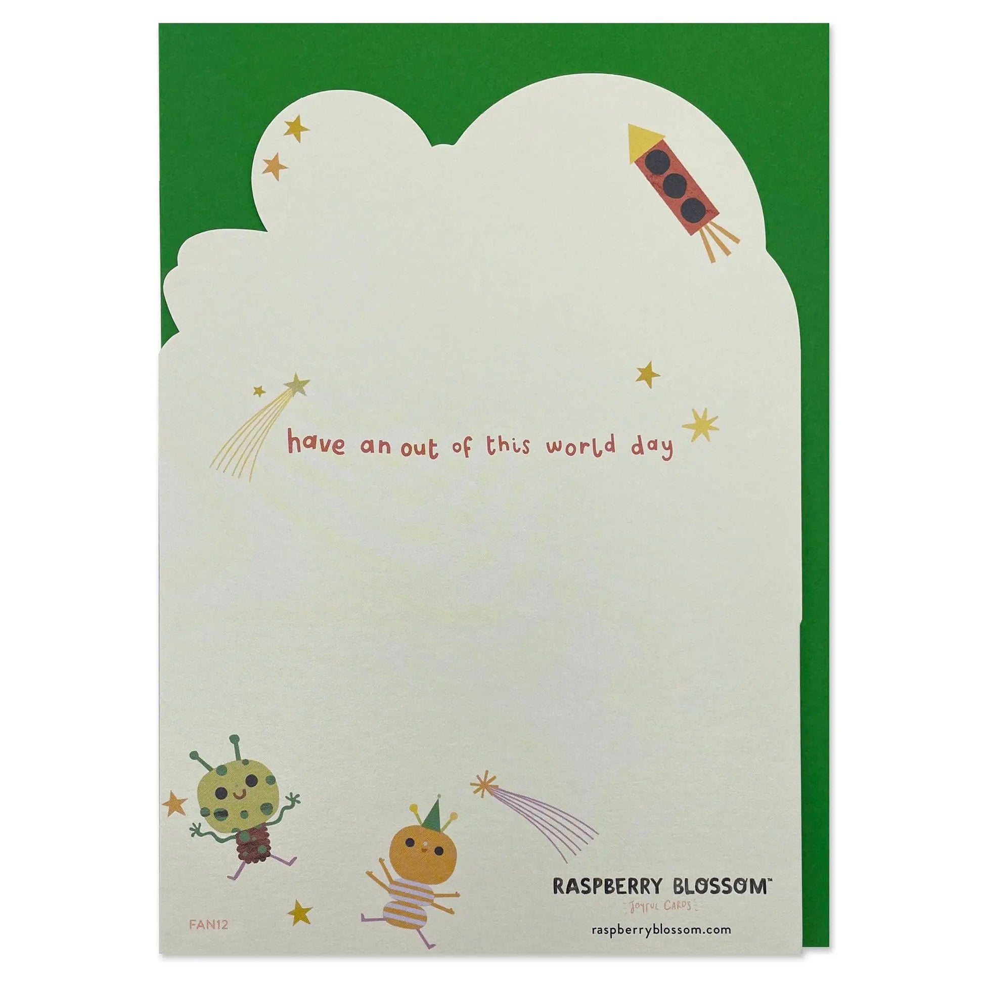 Have an out of this world day birthday card (FAN12) Raspberry Blossom