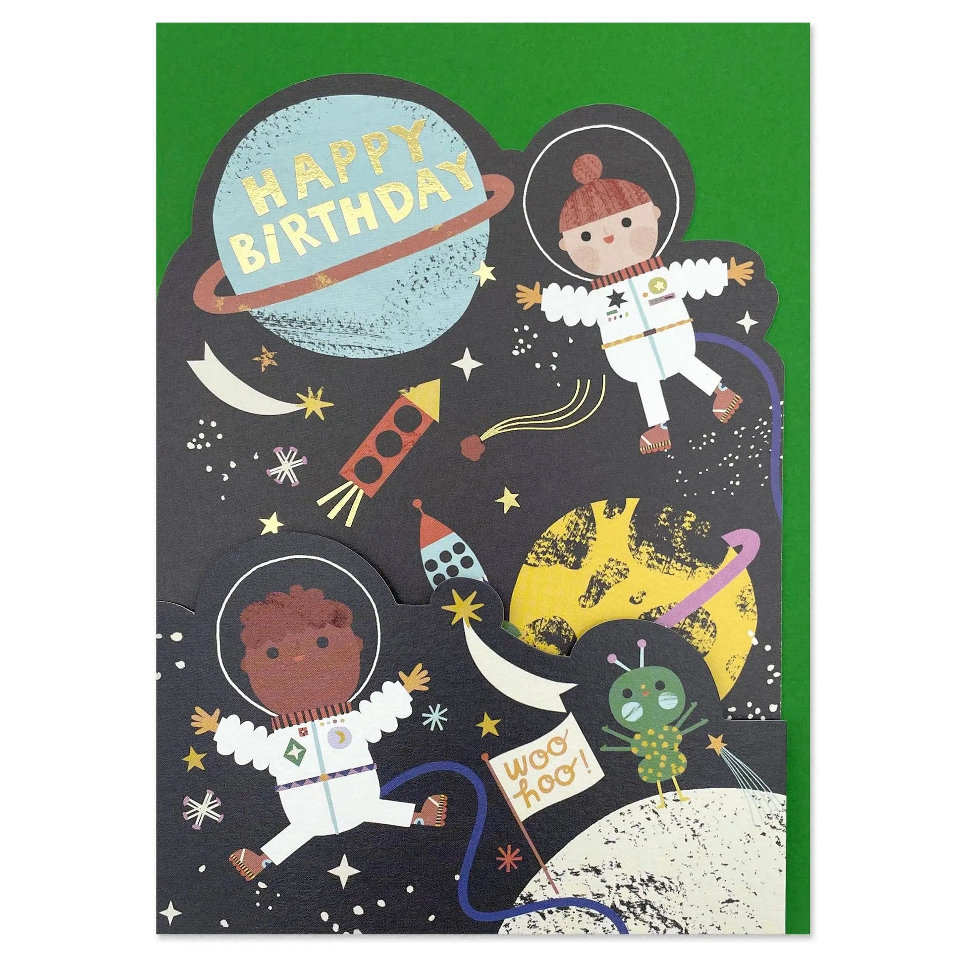 Have an out of this world day birthday card (FAN12) Raspberry Blossom