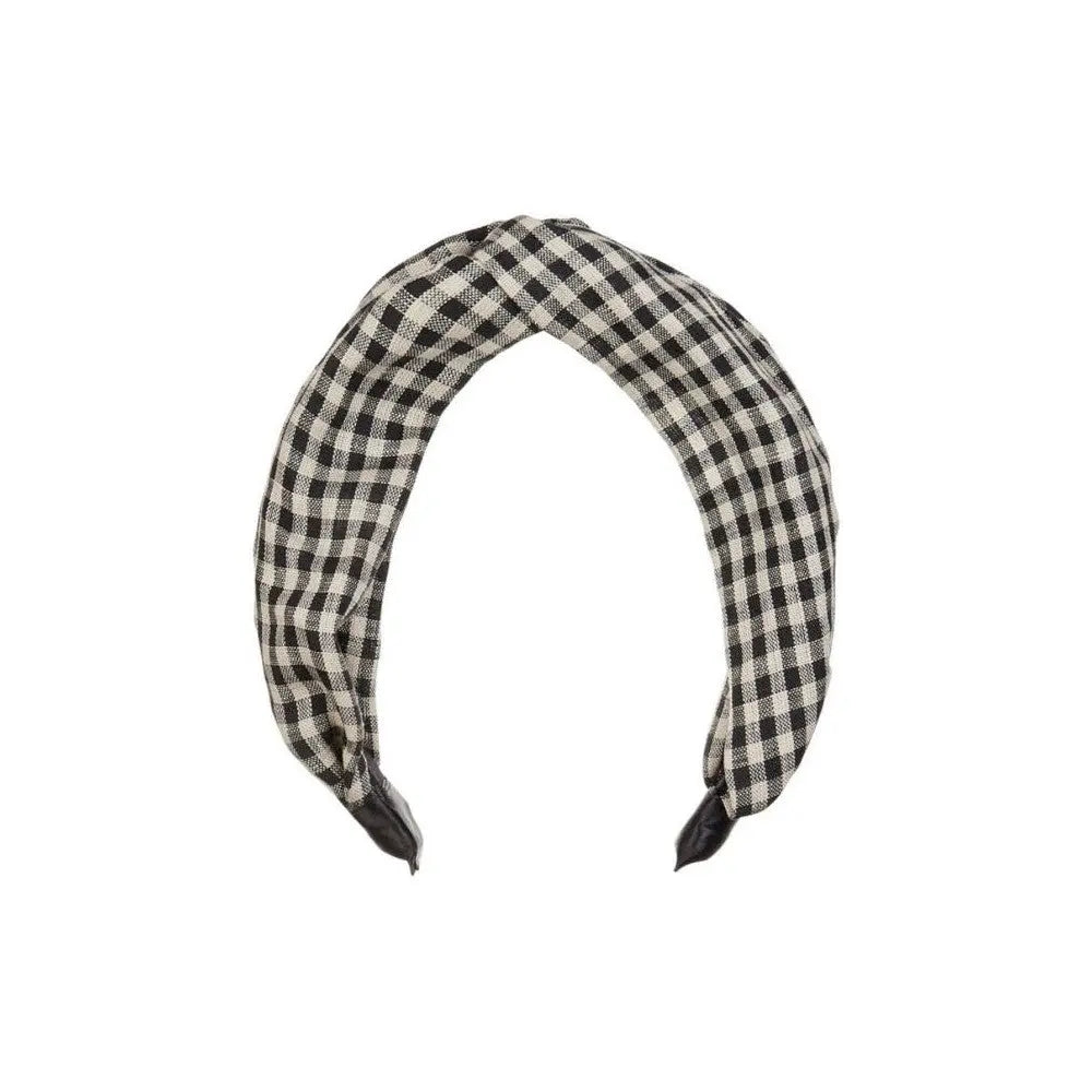 Headband White and Black checked pattern Mimi & Lula
