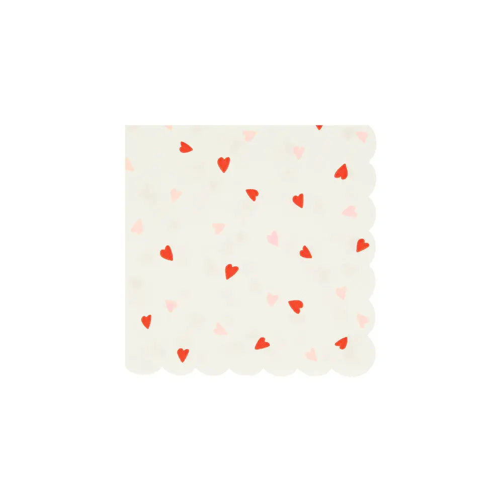 Heart pattern napkins S Meri Meri