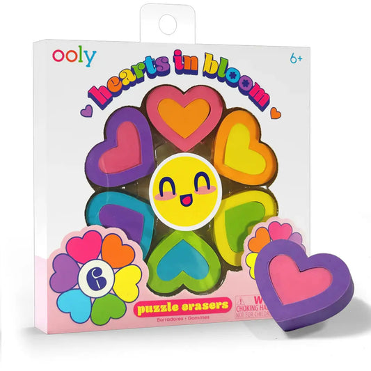 Hearts In Bloom: Erasers (Set of 6) OOLY