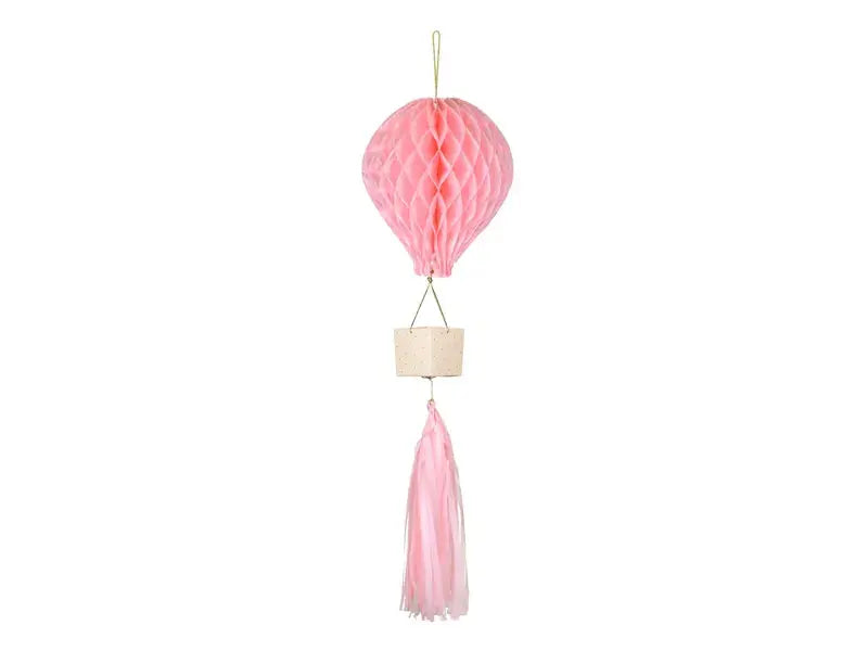 Honeycomb Air balloon, pink Partydeco