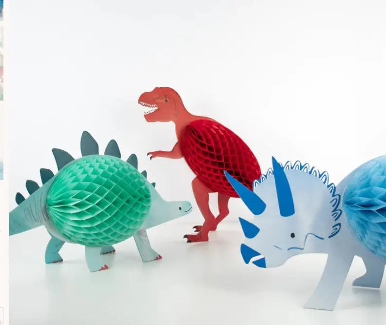 Honeycomb Dinosaur Decorations (x 3) Meri Meri