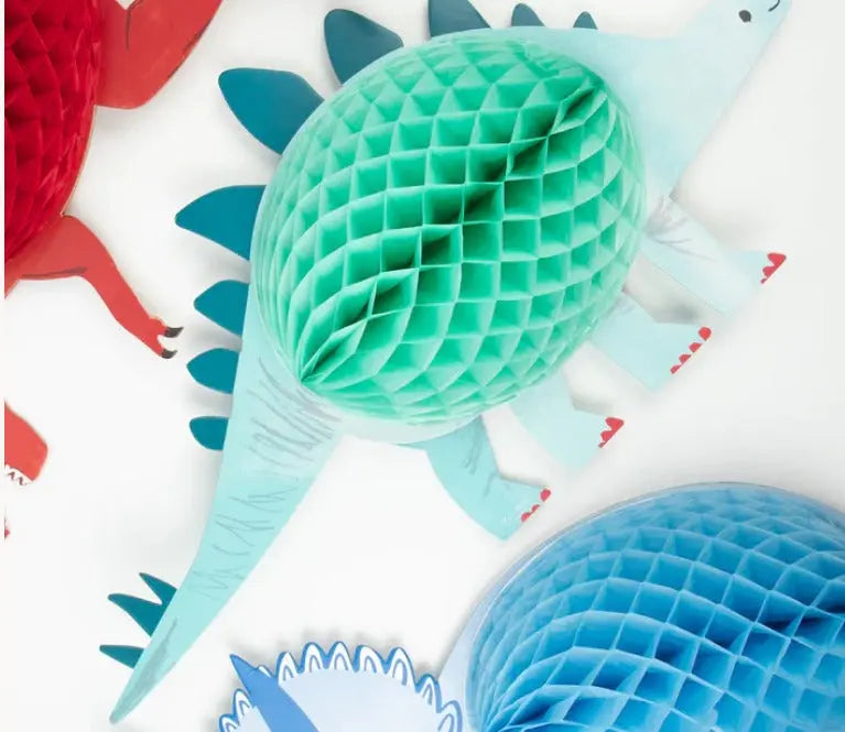 Honeycomb Dinosaur Decorations (x 3) Meri Meri