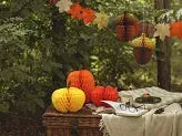 Honeycomb Pumpkins, 18-30cm, mix Partydeco