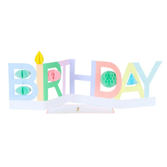 Honeycomb birthday concertina card Meri Meri