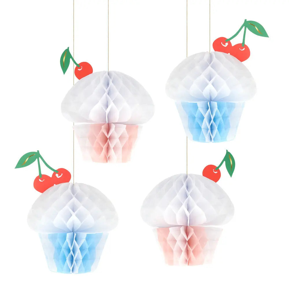 Honeycomb cupcake decorations Meri Meri