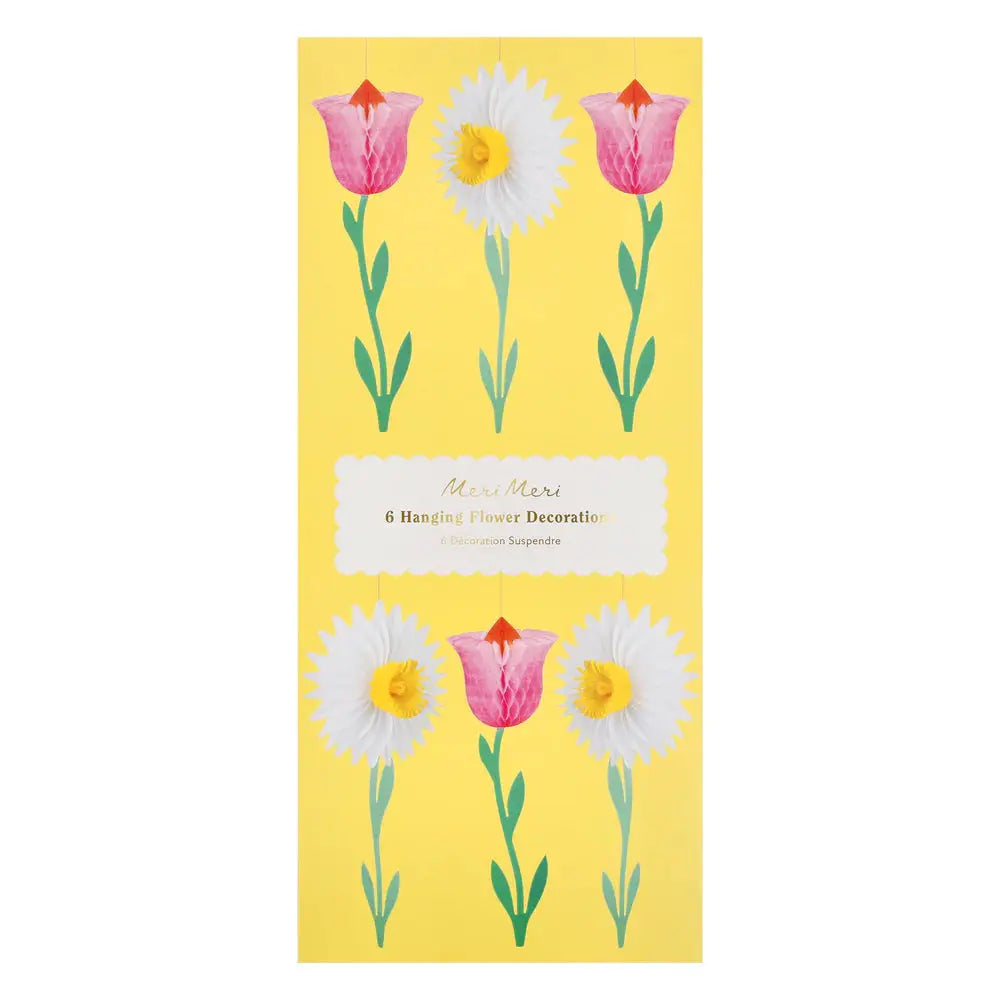 Honeycomb flower decorations X6 Meri Meri