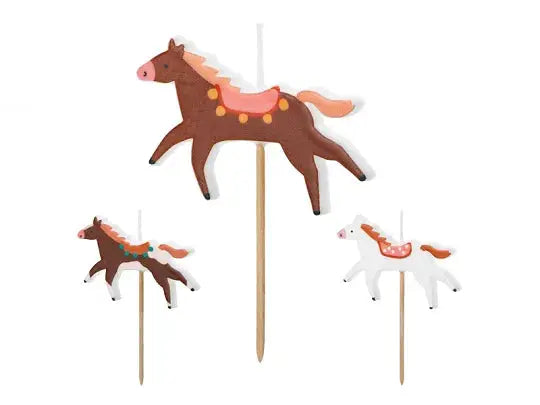 Horse Birthday Candles, Assorted, 5.8 x 4 cm Partydeco