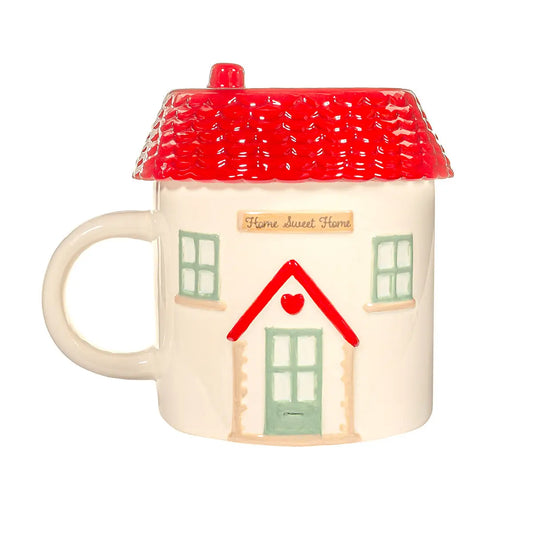 House Shaped Mug with Lid SASS AND BELLE