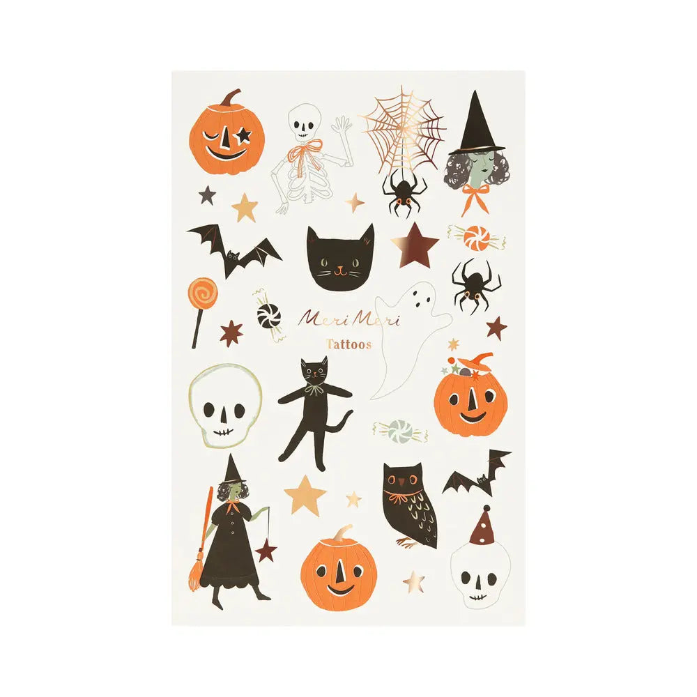 It’s Halloween temporary tattoos Meri Meri