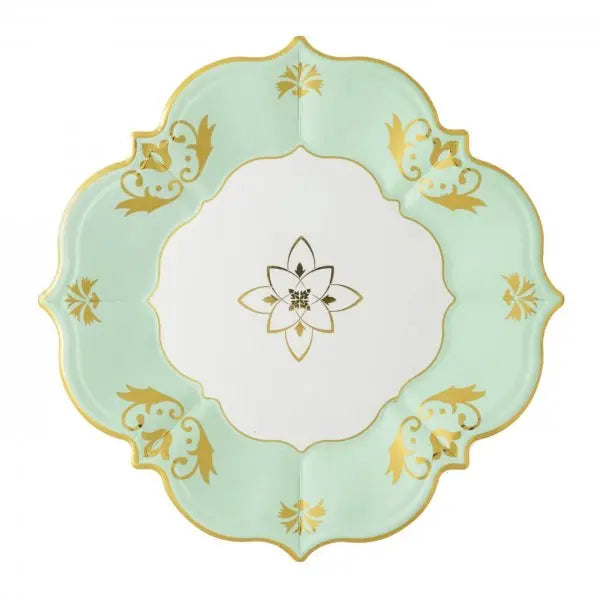 Iznik Floral Mint Lunch Plate Eid Creations