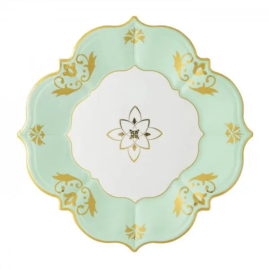 Iznik Floral Mint Lunch Plate Eid Creations