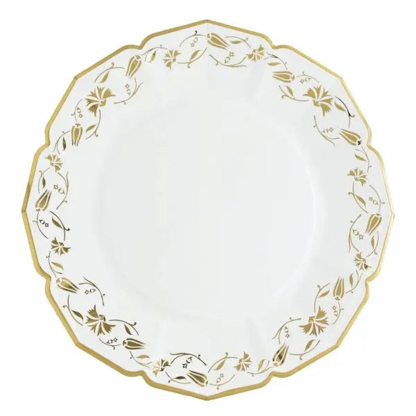 Iznik Floral White Dinner Plates Eid Creations