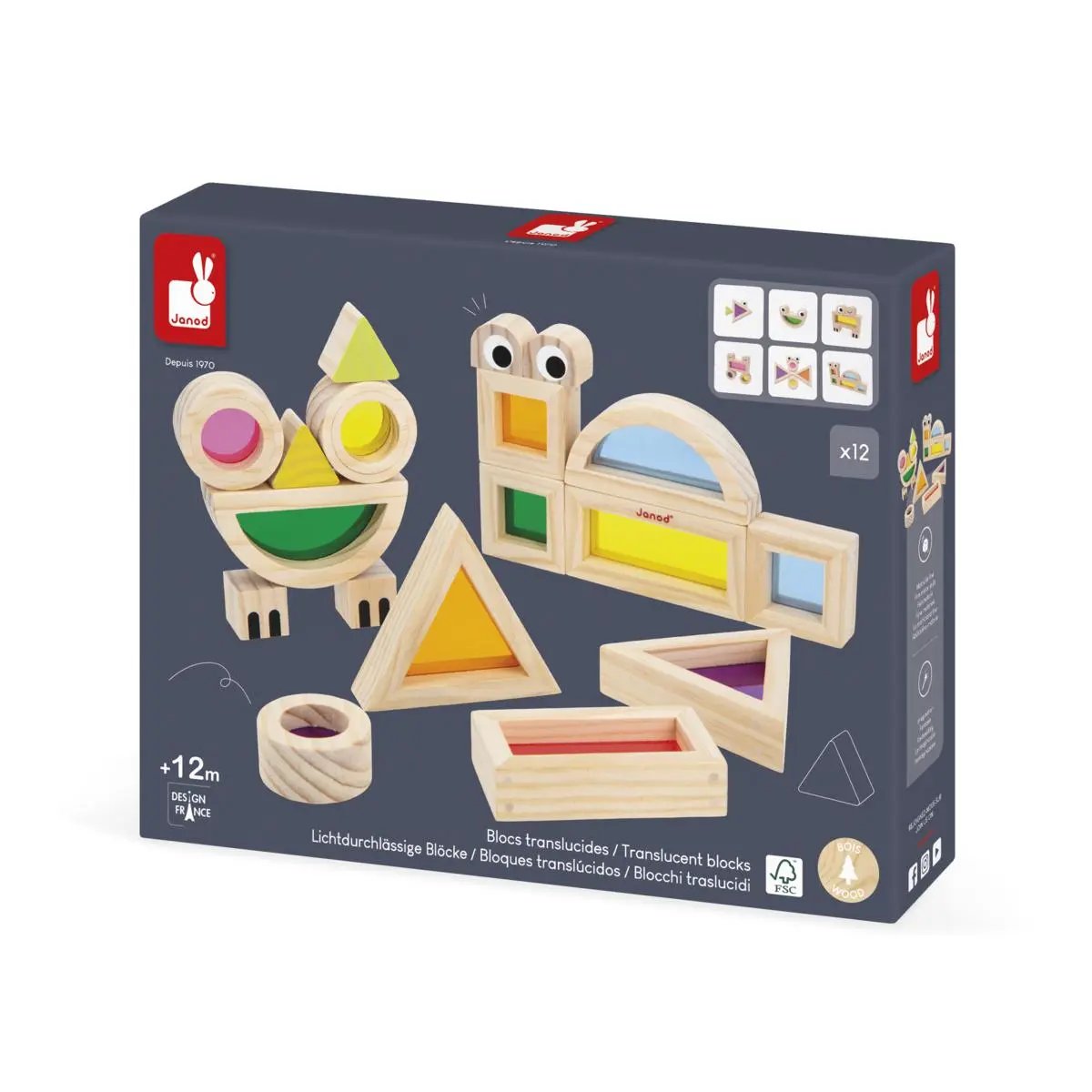 J05306 SENSORY - TRANSLUCENT BLOCKS Lilliputiens