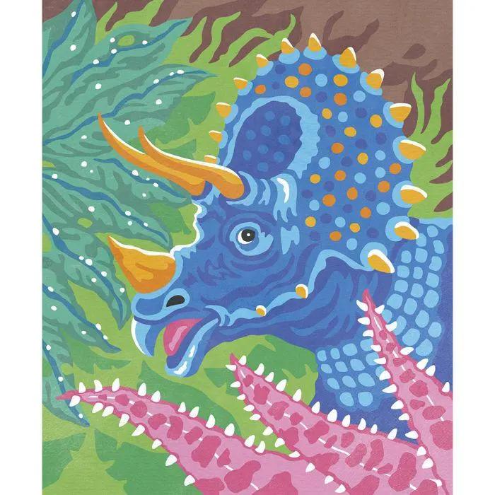 J07982 PAINT BY NUMBER WATERCOLOR Dinosaurs Janod