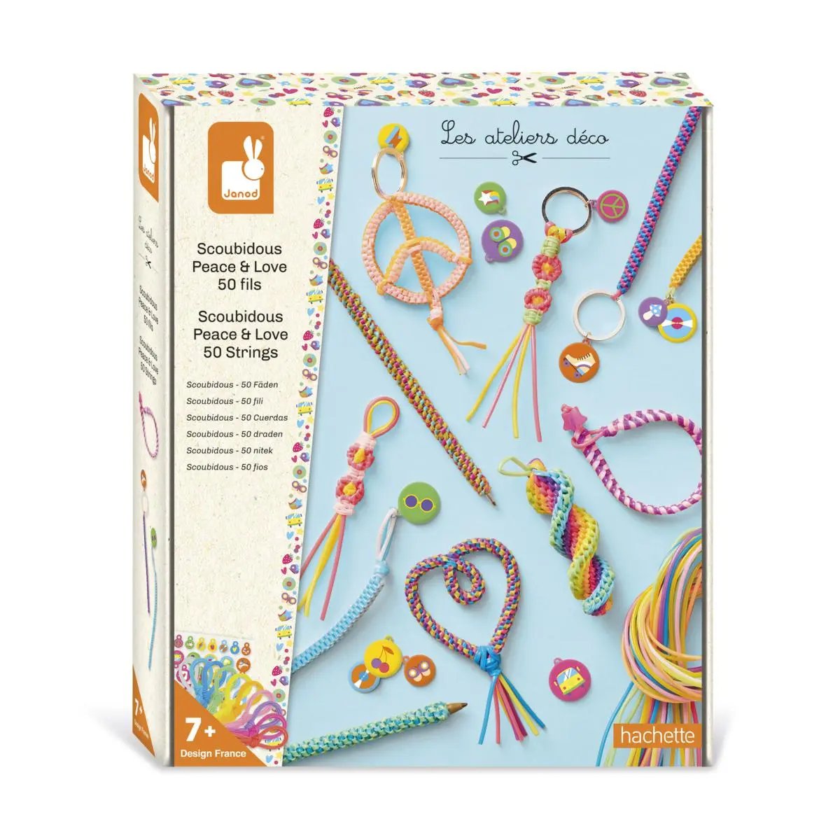 J09160  SCOUBIDOUS PEACE & LOVE - 50 COUNT Janod