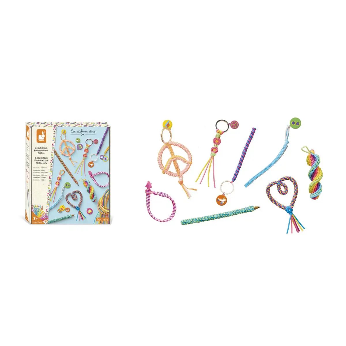 J09160  SCOUBIDOUS PEACE & LOVE - 50 COUNT Janod