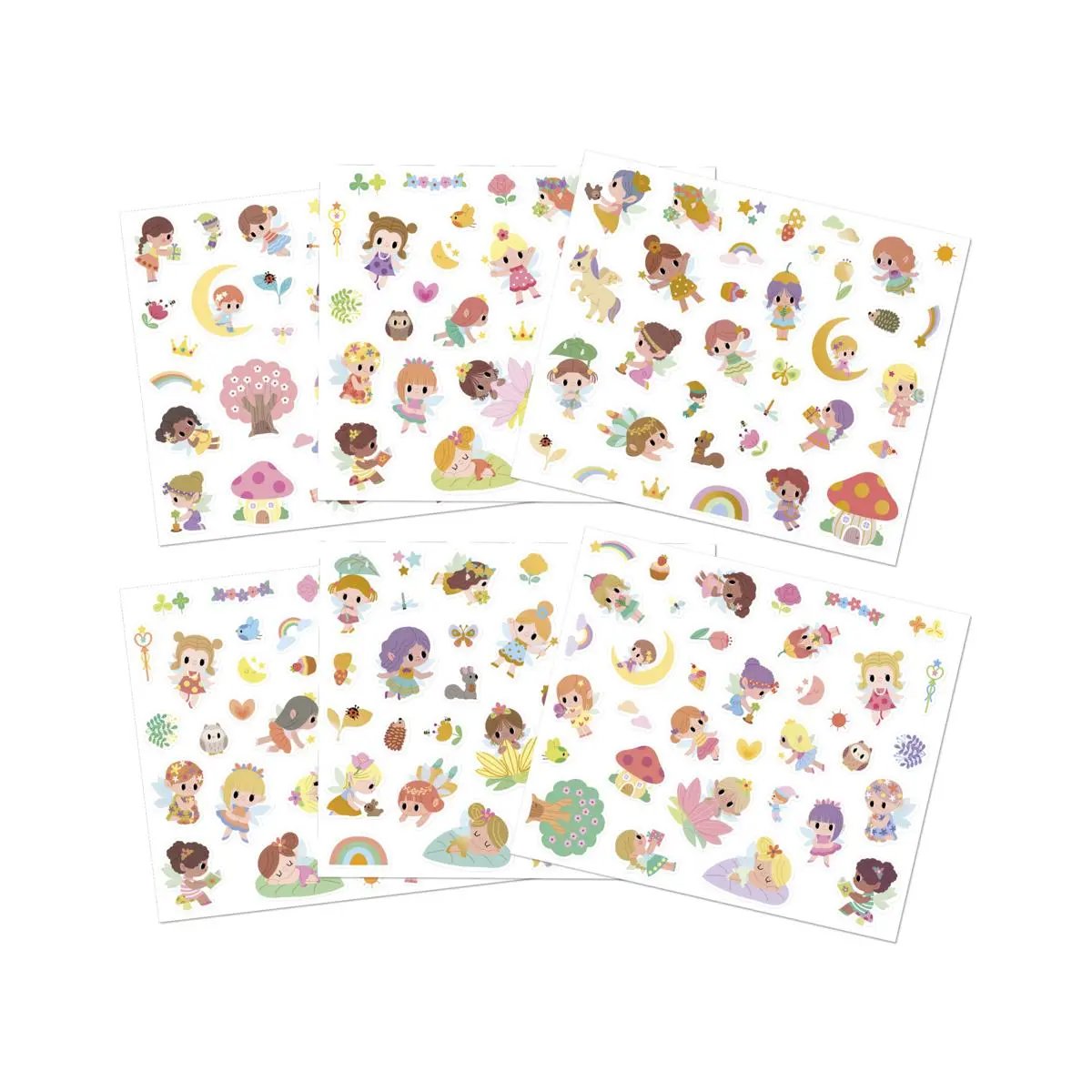 J09195  50 LARGE STICKERS - FAIRIES Janod