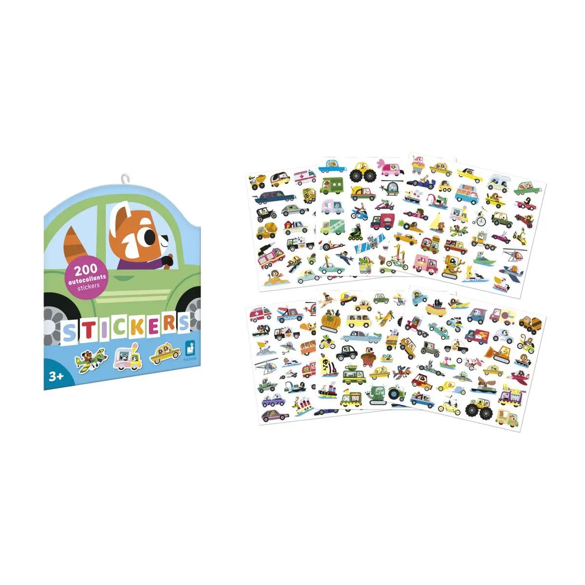 J09196  50 LARGE STICKERS - VEHICLES Janod