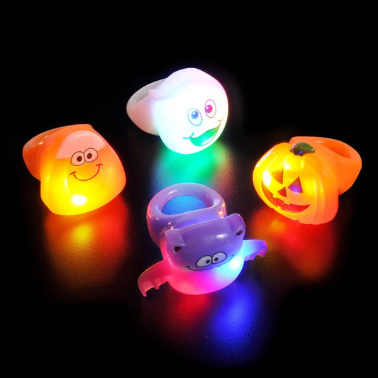 JSBlueRidge Toys - Halloween Light-Up Rings Kids Toys- Assorted JSBlueRidge Toys