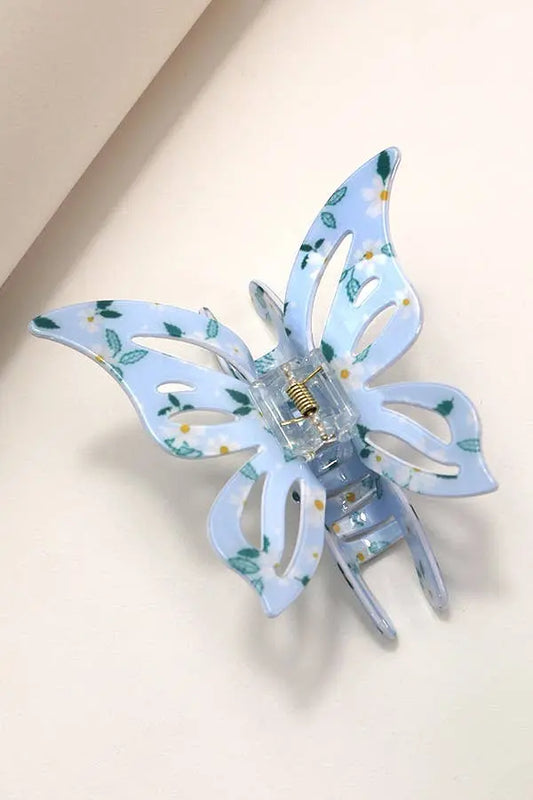 JUMBO CUT OUT BUTTERFLY HAIR CLAW CLIPS | 40H772: Blue JOSSLYN by Wall to Wall