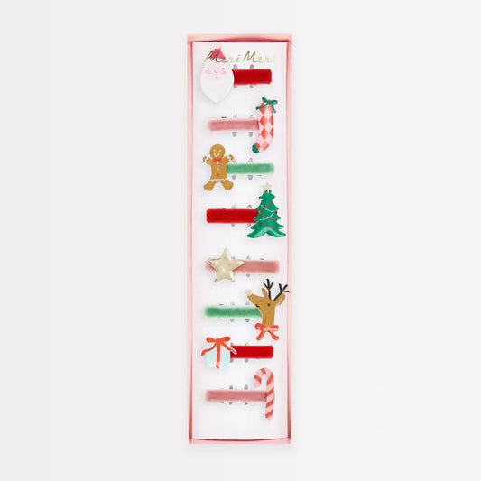 Jolly Christmas Hair Clips (x 8)  €18,00 Meri Meri