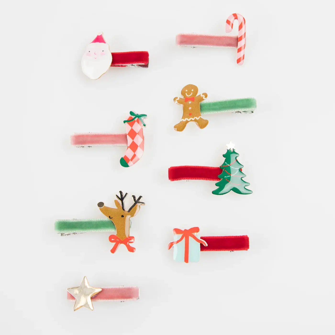 Jolly Christmas Hair Clips (x 8)  €18,00 Meri Meri