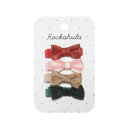 Jolly Christmas Mini Bow Clips Rockahula
