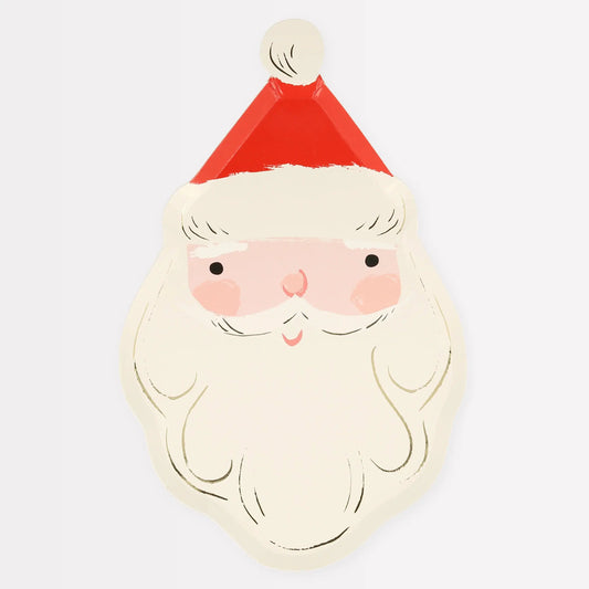 Jolly Christmas Santa plates thepartyville