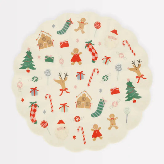 Jolly Christmas melamine plate L Meri Meri