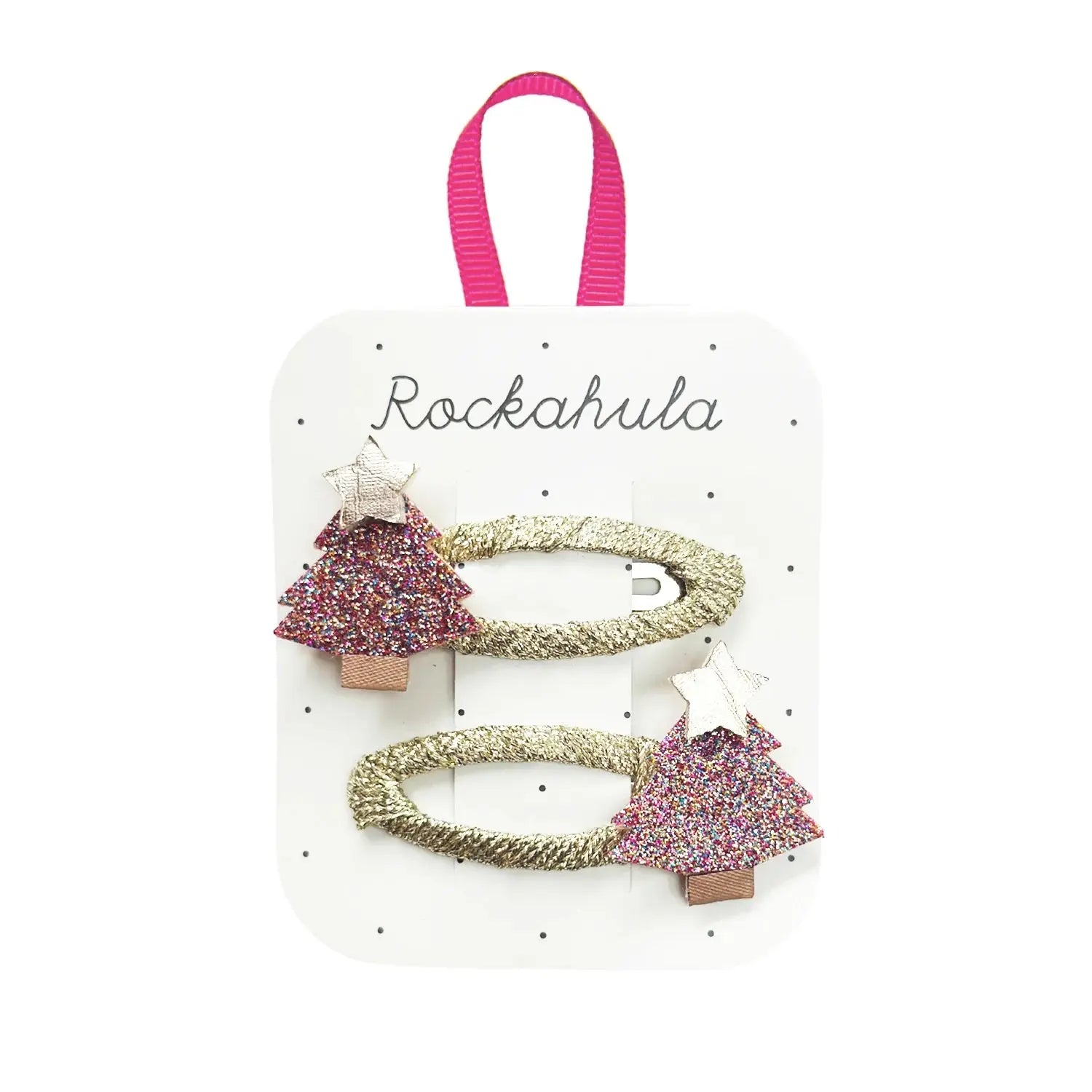 Jolly Glitter Xmas Tree Clips Rockahula