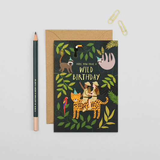 Jungle Explorers Birthday Card | Fun Animal Kids Card Mifkins
