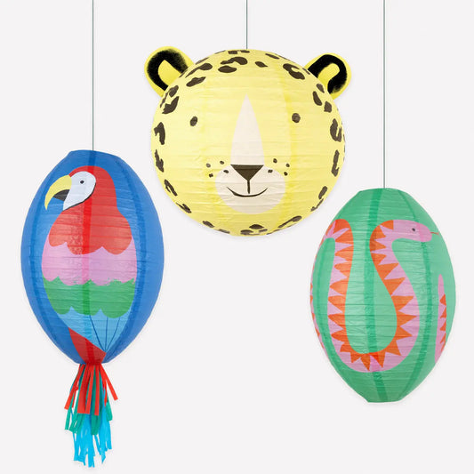 Jungle Jamboree Lanterns (x 3) Meri Meri