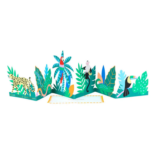 Jungle jamboree concertina card Meri Meri